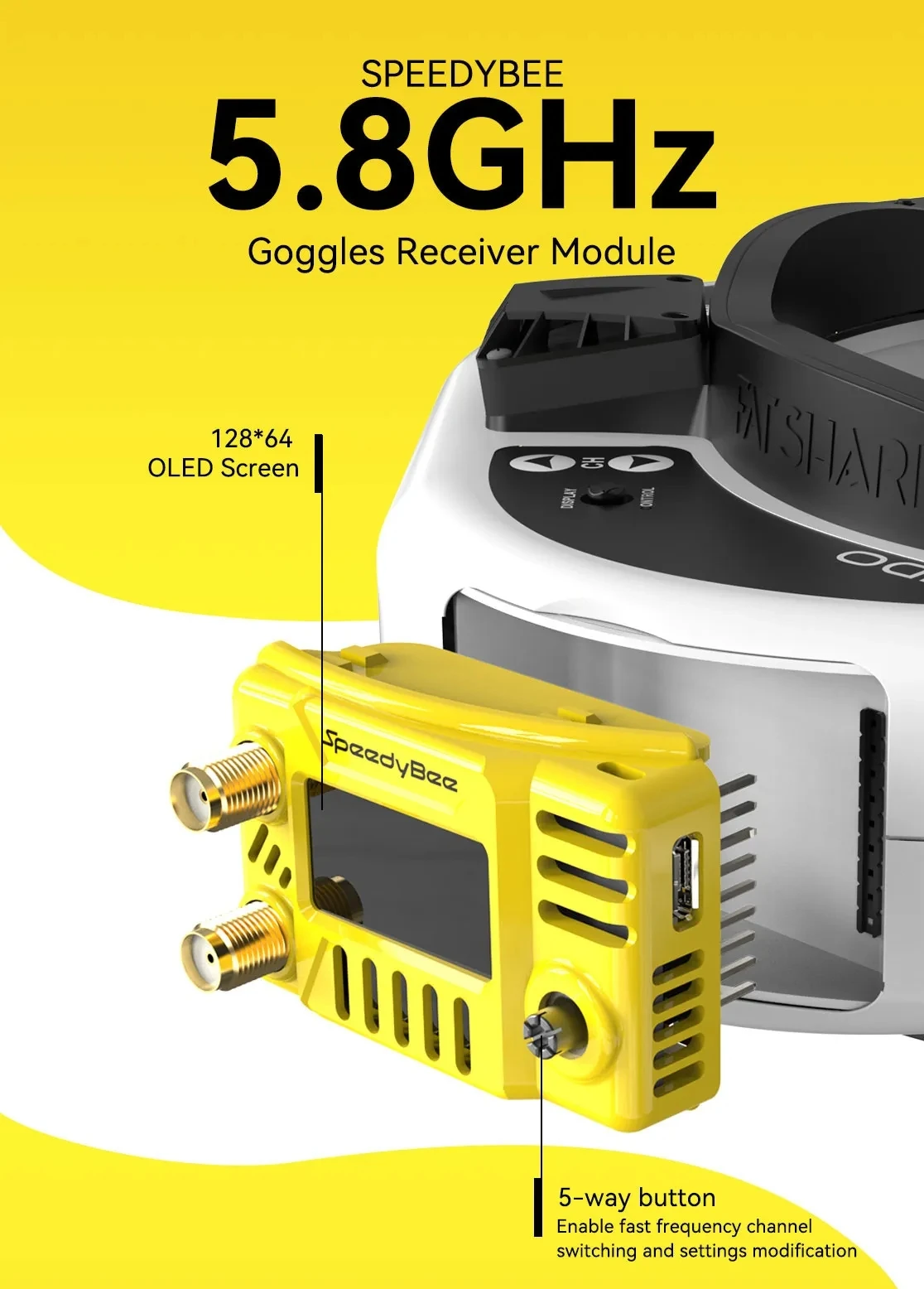 Hd Zero Camera - Modul Kacamata FPV SpeedyBee 5.8GHz -