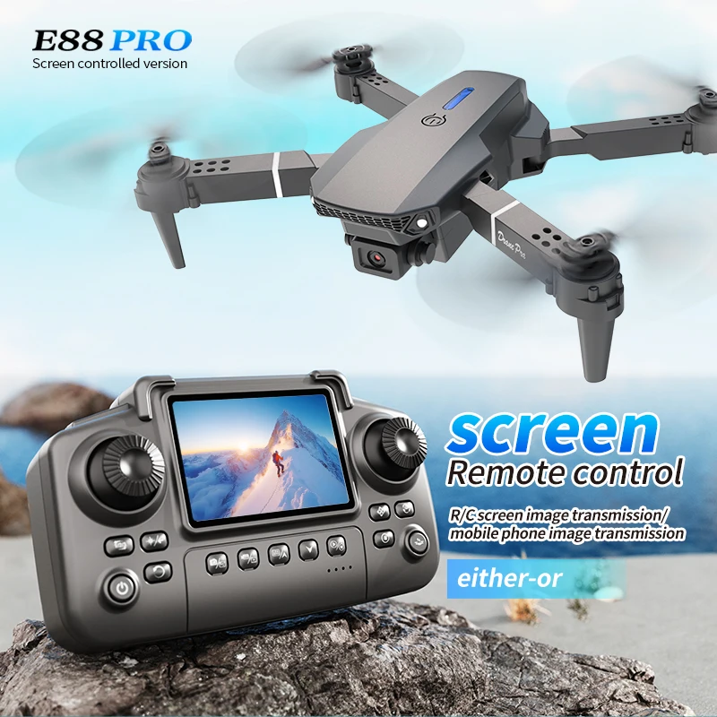 Brushed Drone Motor - Drone Profesional E88 PRO dengan Layar