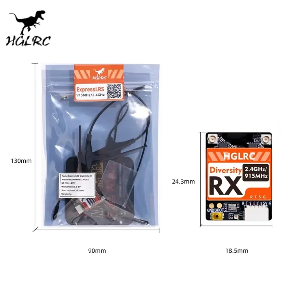 HGLRC Penerima Dualband RX Exp - Drone Antenna ulasan dan harga