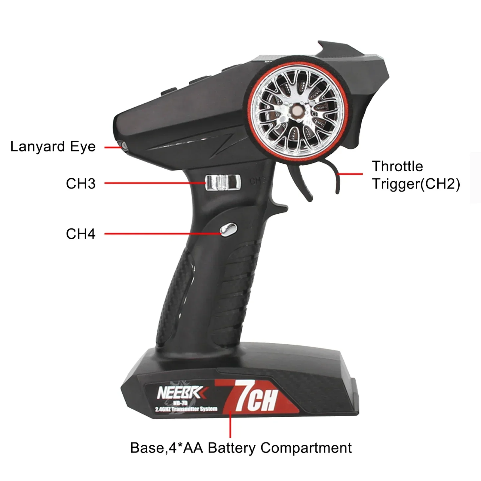 NEEBRC 7CH 2.4Ghz Pemancar Sis - Radio Transmitter 2.4Ghz ulasan dan harga