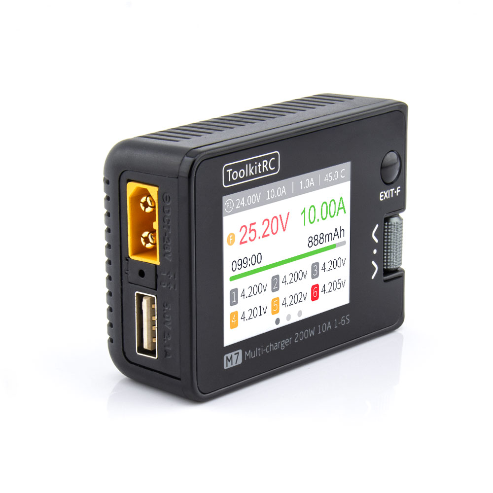 ToolkitRC M7 200W 10A pengisi  - Smoke Stopper ulasan dan harga