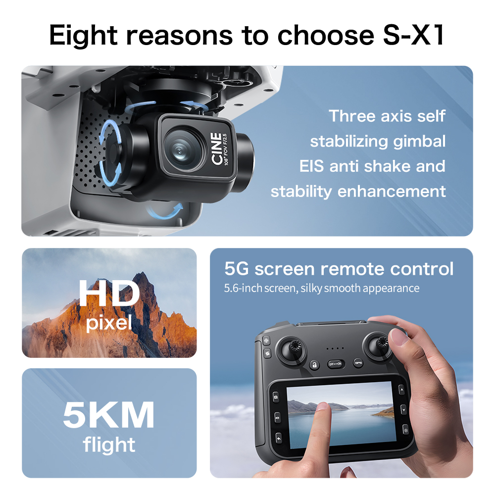 S-X1 GPS Foldable RC Quadcopte - Brushed Drone Motor ulasan dan harga