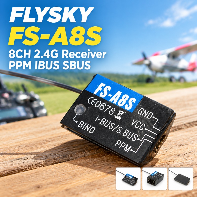 FS-A8S 2.4G 8CH Penerima Mini  - Mini Drone ulasan dan harga
