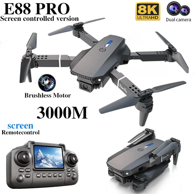 Drone Profesional E88 PRO deng - Brushed Drone Motor ulasan dan harga