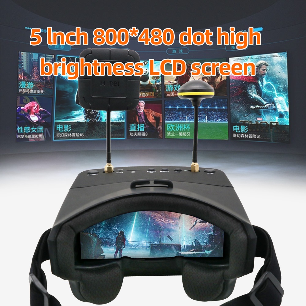 EV800D 5.8G 40CH 5 Inci 800*48 - Fpv Goggles ulasan dan harga