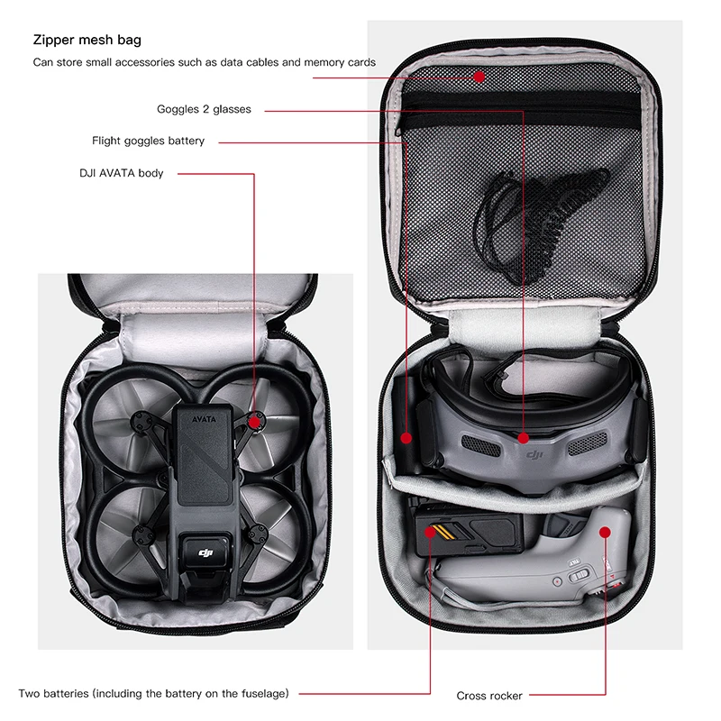 Casing Portabel Tas Tangan Rua - Drone Goggles Dji ulasan dan harga
