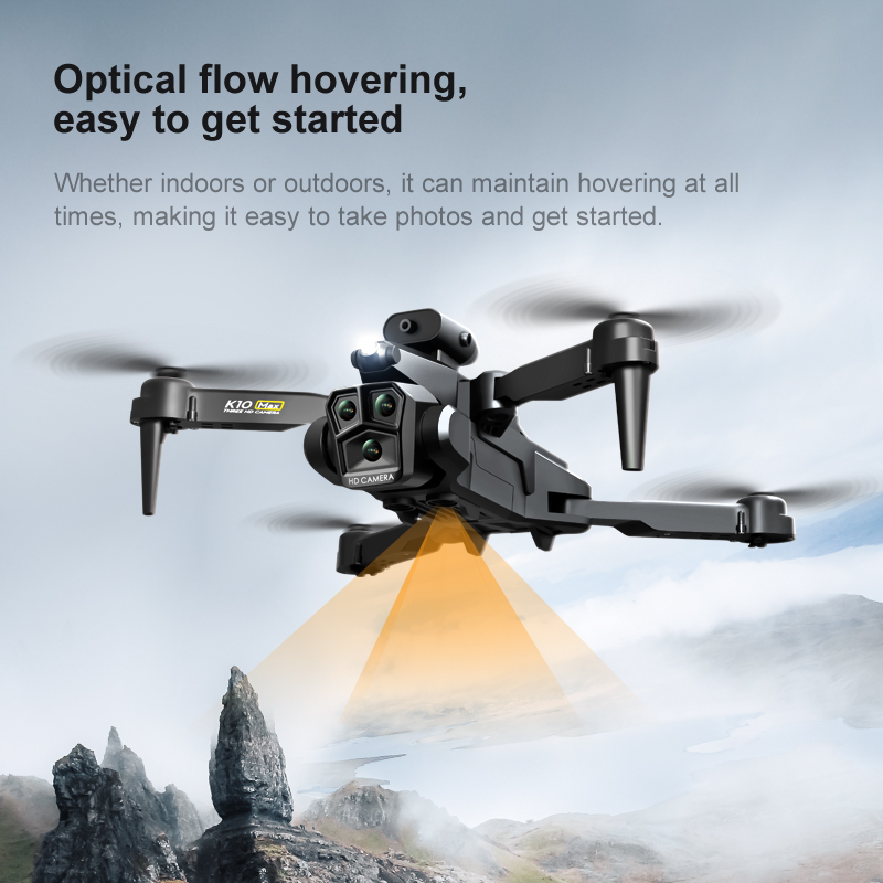 K10 Max RC Drone HD 4K Pesawat - Brushed Drone Motor ulasan dan harga