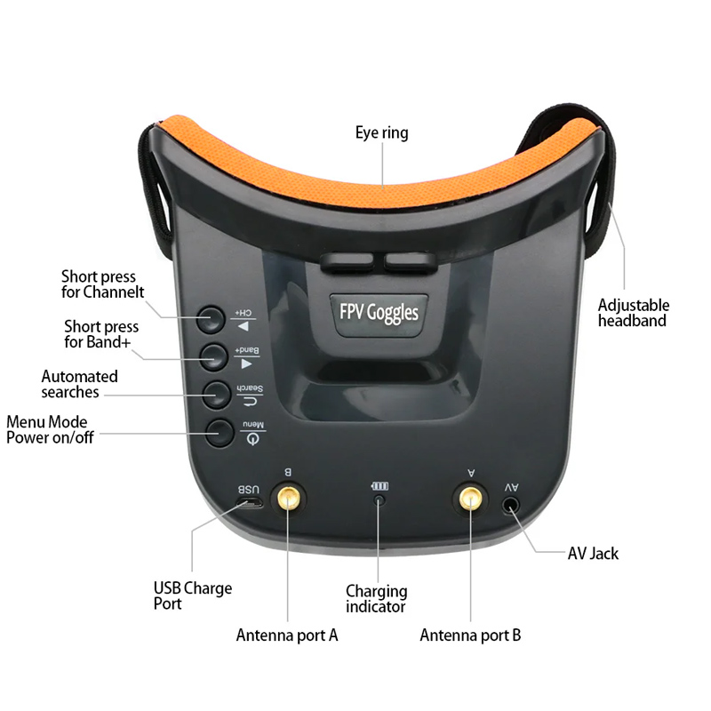 VR009 Kacamata Video FPV Layar - Fpv Goggles ulasan dan harga