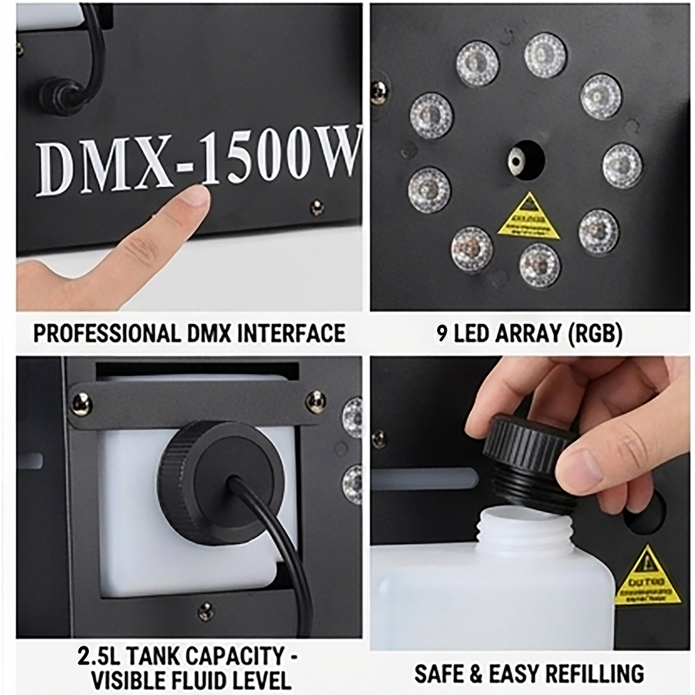 Mesin Asap Kabut 1500W RGB 9X3 - Smoke Stopper ulasan dan harga